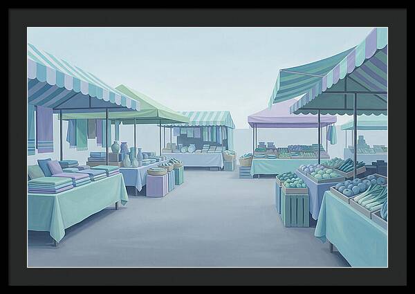 Bustling Street Market Scene