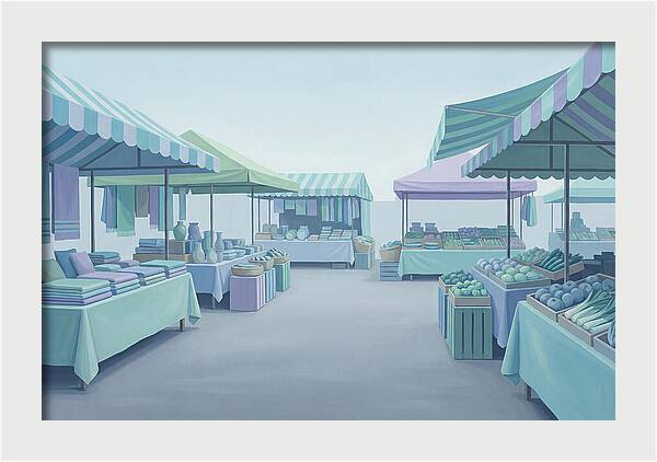 Bustling Street Market Scene