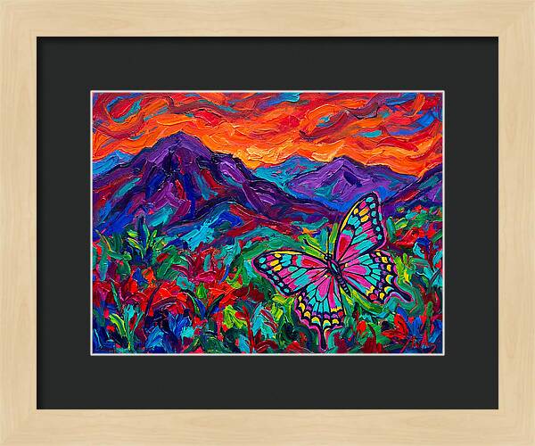 Butterfly In Vibrant Landscape