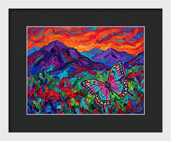 Butterfly In Vibrant Landscape