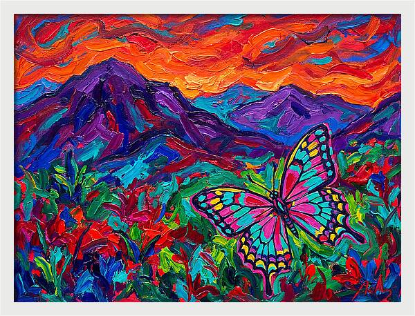 Butterfly In Vibrant Landscape