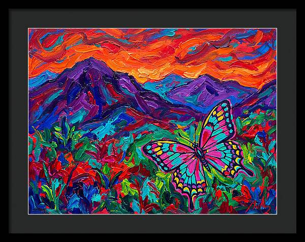 Butterfly In Vibrant Landscape