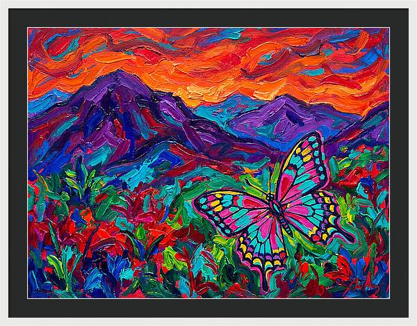 Butterfly In Vibrant Landscape