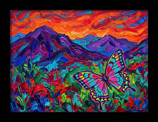 Butterfly In Vibrant Landscape
