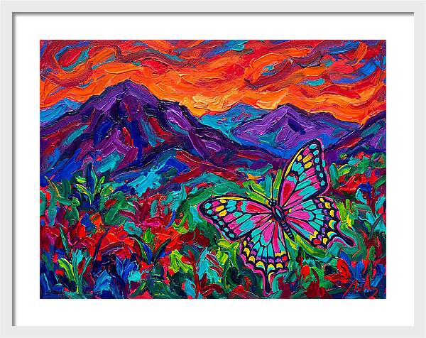 Butterfly In Vibrant Landscape