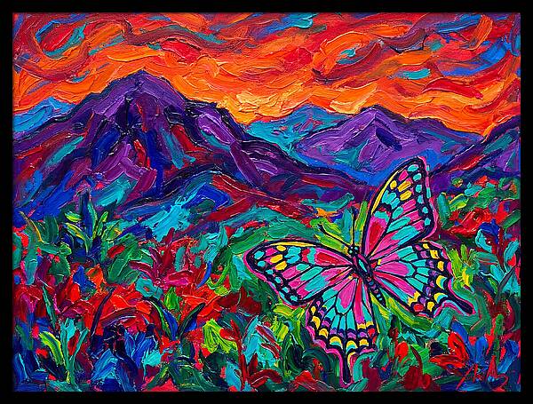 Butterfly In Vibrant Landscape