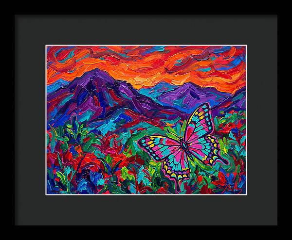 Butterfly In Vibrant Landscape