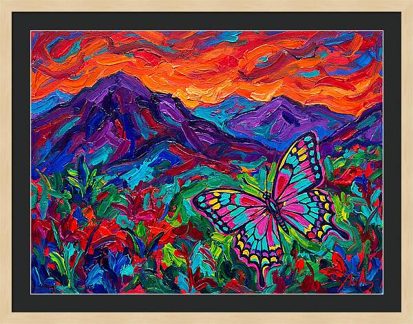 Butterfly In Vibrant Landscape