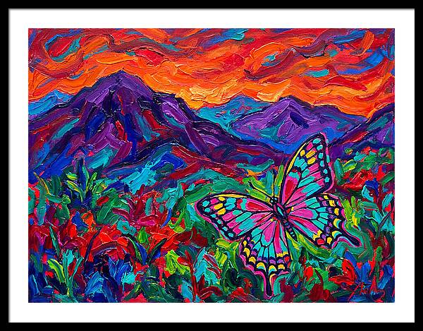 Butterfly In Vibrant Landscape