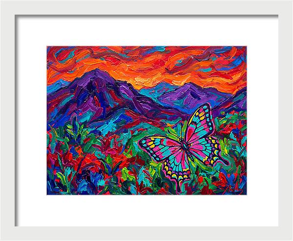 Butterfly In Vibrant Landscape