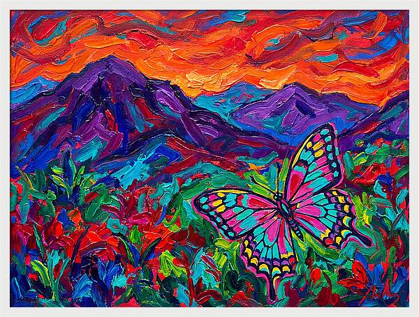 Butterfly In Vibrant Landscape