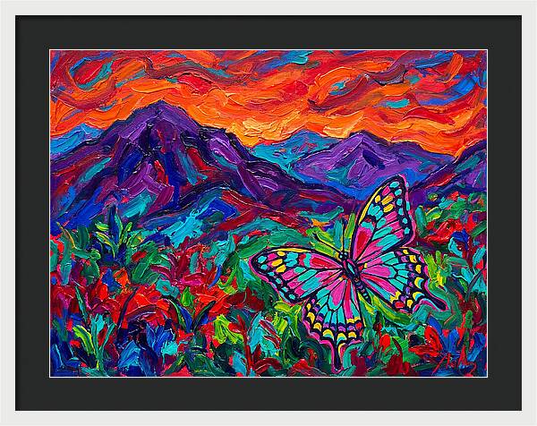 Butterfly In Vibrant Landscape