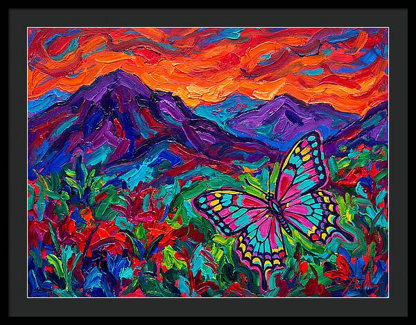 Butterfly In Vibrant Landscape