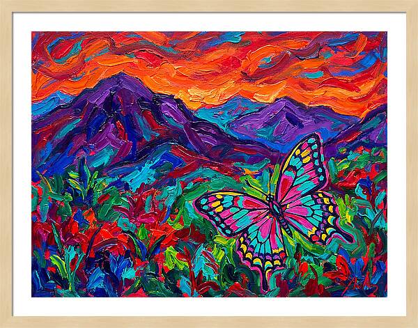 Butterfly In Vibrant Landscape