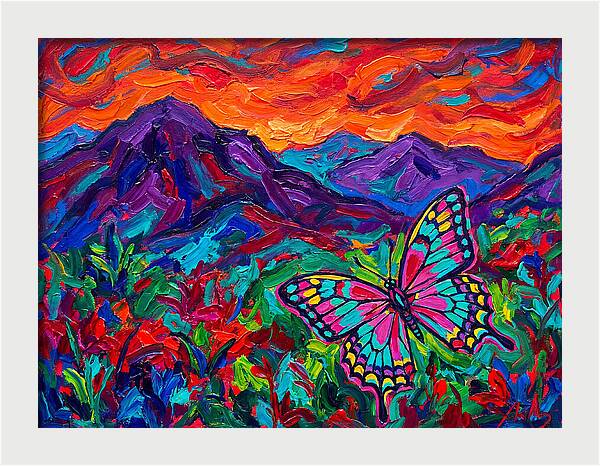 Butterfly In Vibrant Landscape