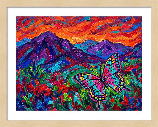 Butterfly In Vibrant Landscape