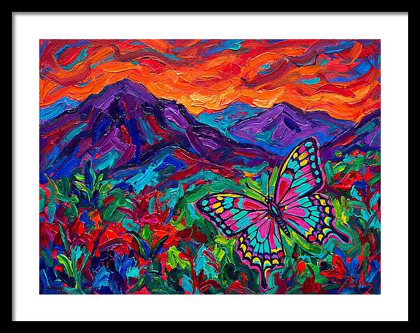 Butterfly In Vibrant Landscape