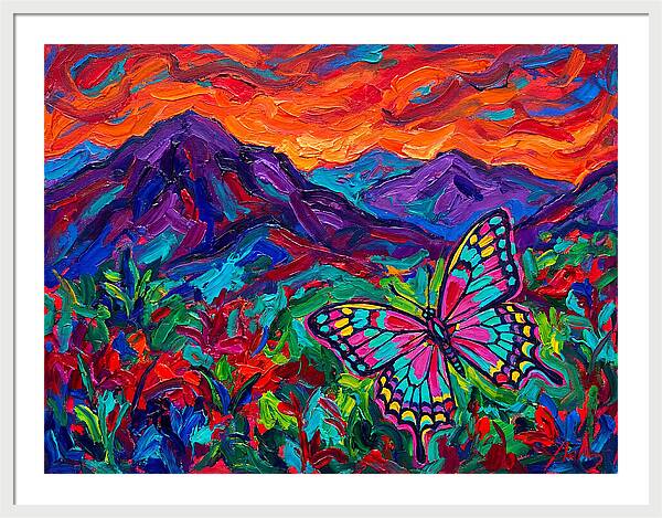 Butterfly In Vibrant Landscape