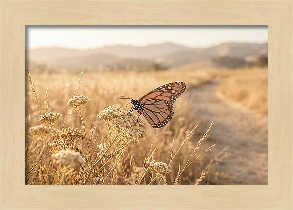 Butterfly Landing On Flower Blossom