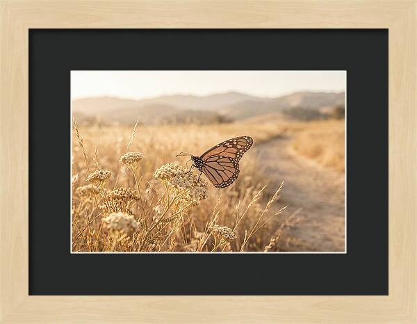 Butterfly Landing On Flower Blossom