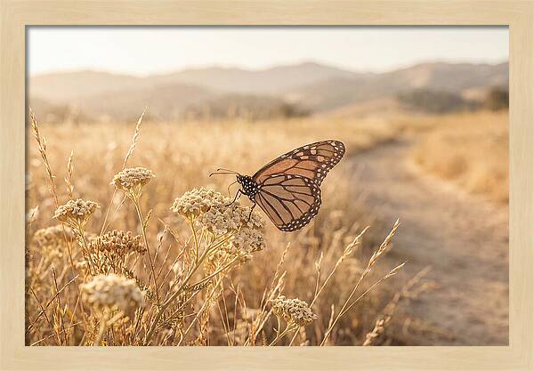 Butterfly Landing On Flower Blossom