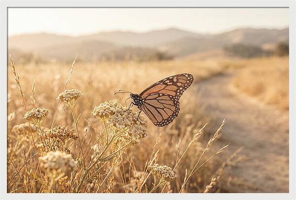 Butterfly Landing On Flower Blossom
