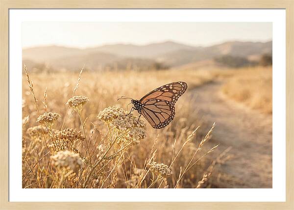 Butterfly Landing On Flower Blossom