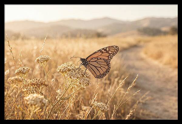 Butterfly Landing On Flower Blossom