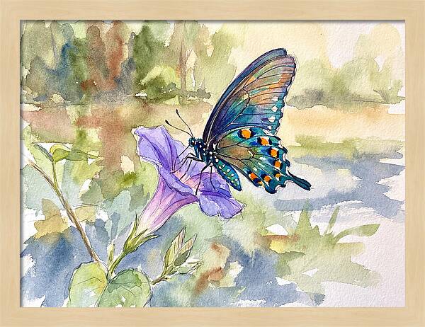 Butterfly On Blooming Flower