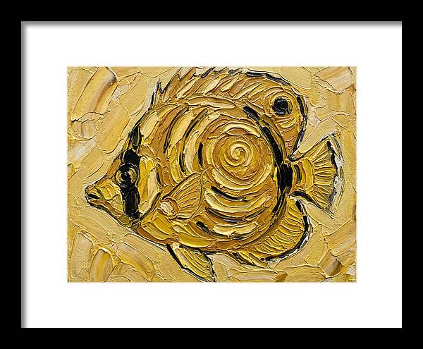 Butterflyfish In Golden Swirls