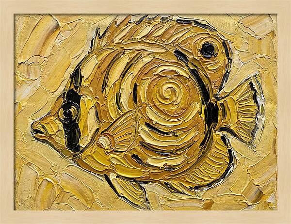 Butterflyfish In Golden Swirls