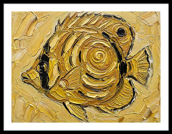 Butterflyfish In Golden Swirls