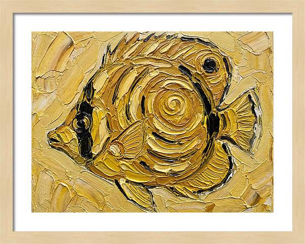 Butterflyfish In Golden Swirls