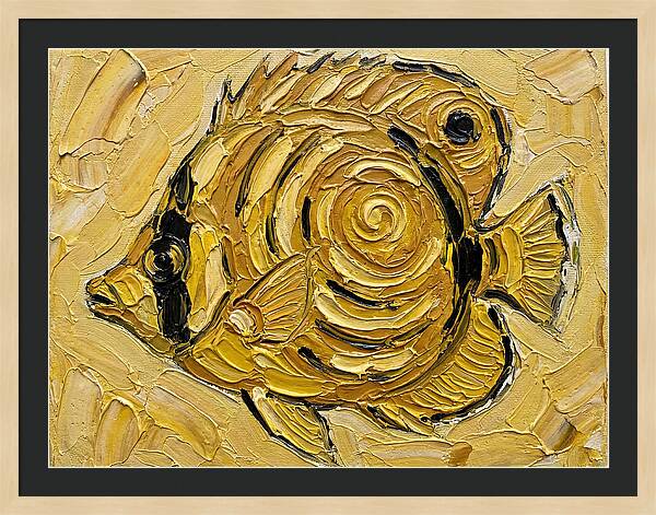 Butterflyfish In Golden Swirls