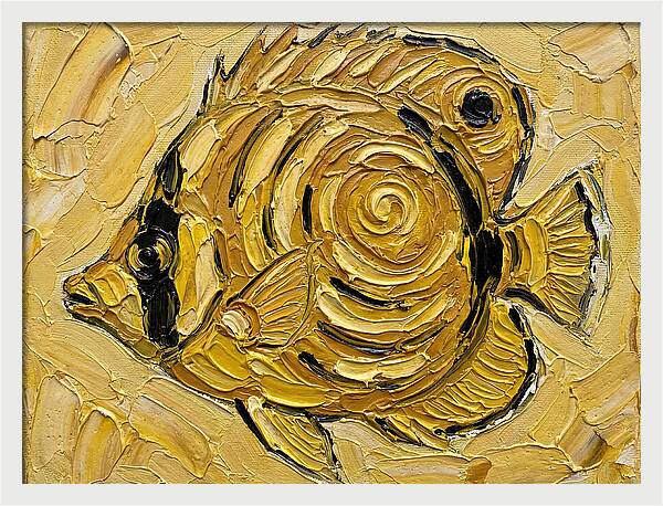 Butterflyfish In Golden Swirls