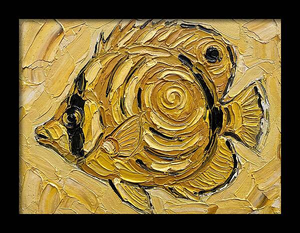 Butterflyfish In Golden Swirls