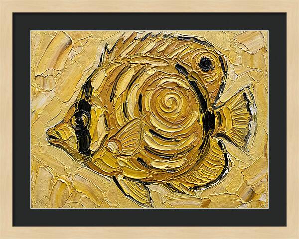 Butterflyfish In Golden Swirls