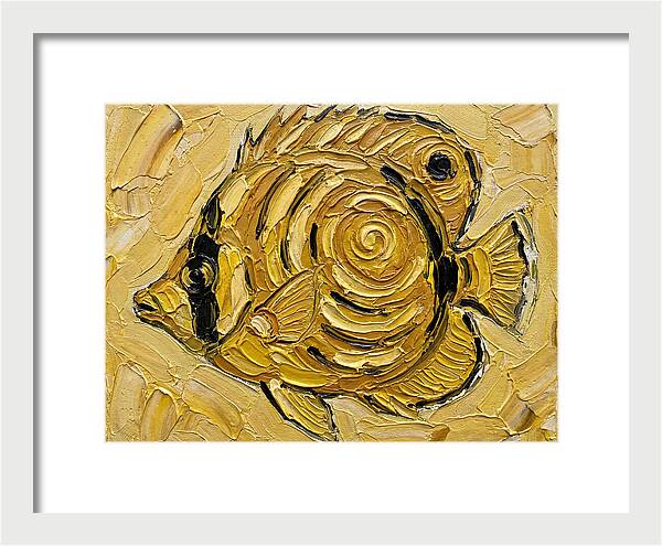 Butterflyfish In Golden Swirls
