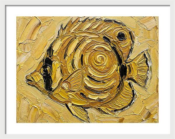 Butterflyfish In Golden Swirls