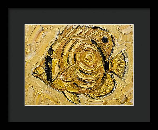 Butterflyfish In Golden Swirls
