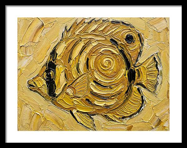 Butterflyfish In Golden Swirls