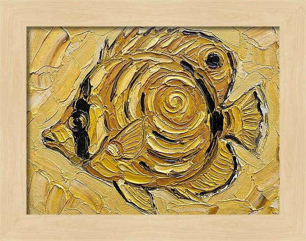 Butterflyfish In Golden Swirls