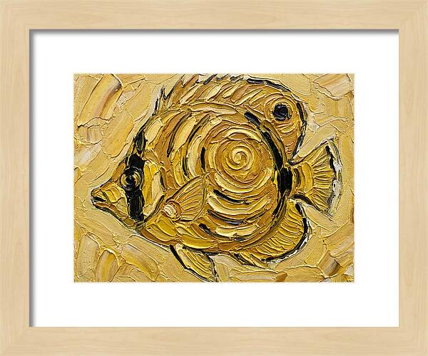 Butterflyfish In Golden Swirls