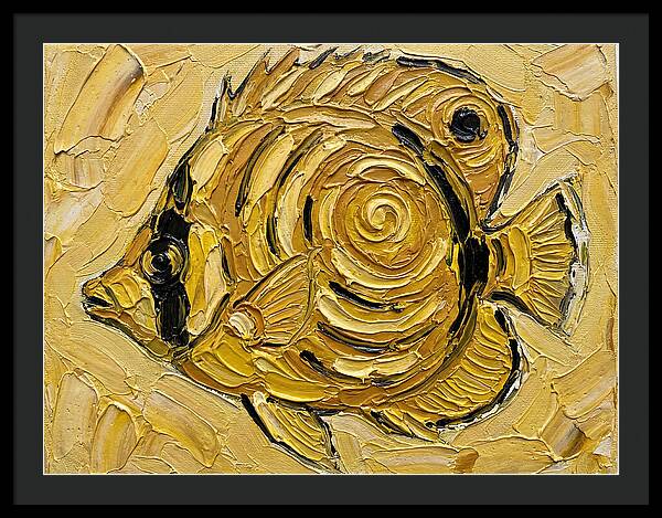 Butterflyfish In Golden Swirls