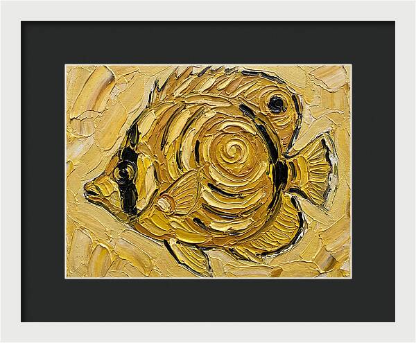 Butterflyfish In Golden Swirls