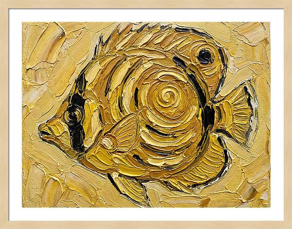 Butterflyfish In Golden Swirls