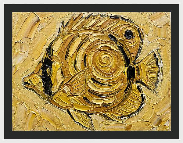 Butterflyfish In Golden Swirls
