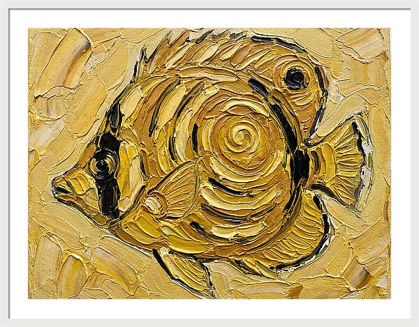 Butterflyfish In Golden Swirls