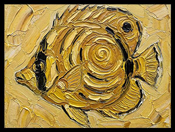 Butterflyfish In Golden Swirls