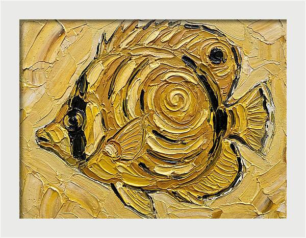 Butterflyfish In Golden Swirls